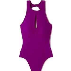 Everything But Water NWT Keyhole High Neck One Piece Swimsuit